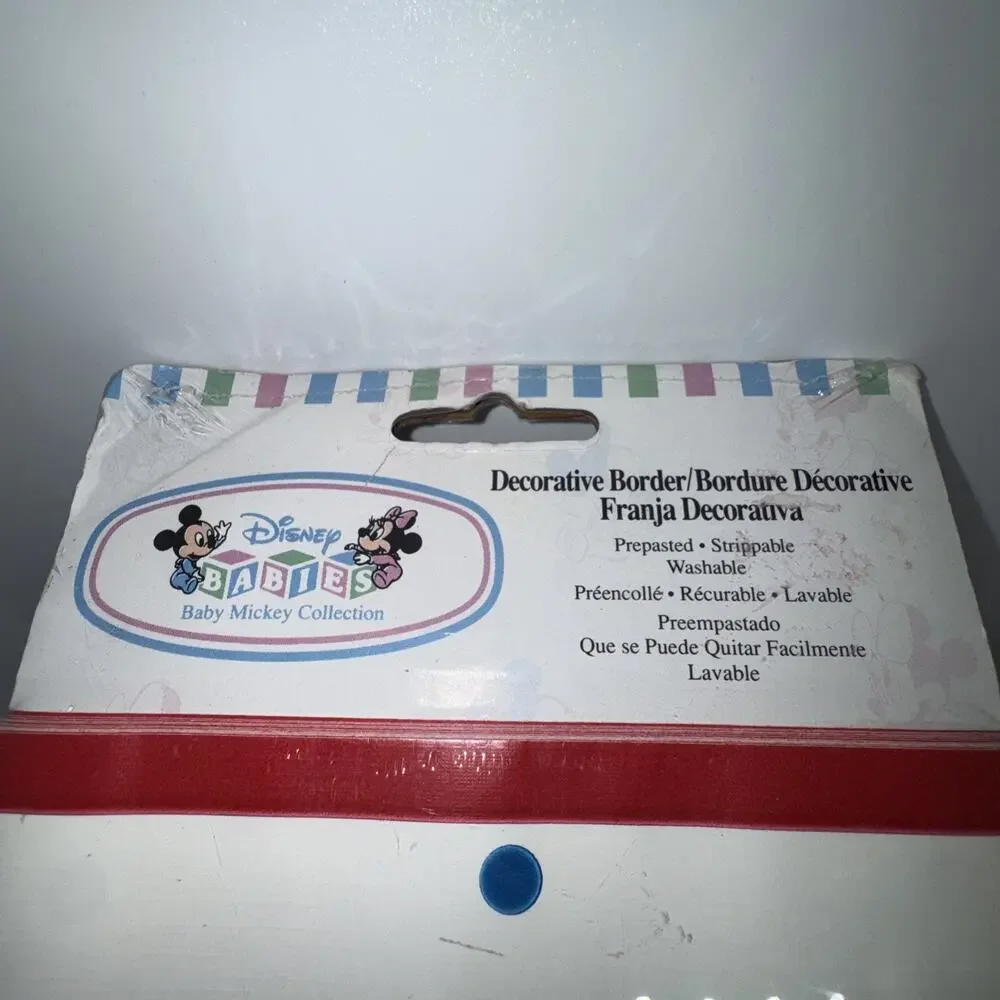 Vintage Disney Babies Baby Mickey Pluto Wallpaper Border Sealed 15 Ft Borden NOS